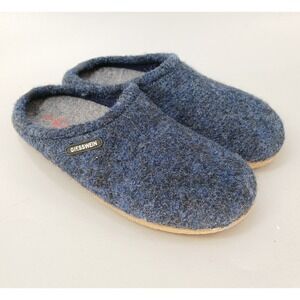 Giesswein Wool Slippers Unisex EU 42 Blue Grey Boiled Wool Clogs